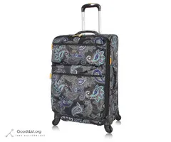 NEW Lucas Designer-28" Softside Suitcase with 4 Rolling Spinner Wheels